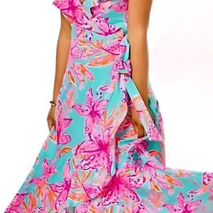 Lilly Pulitzer Fontaine Wrap Dress in Bonita Blooms size Large
